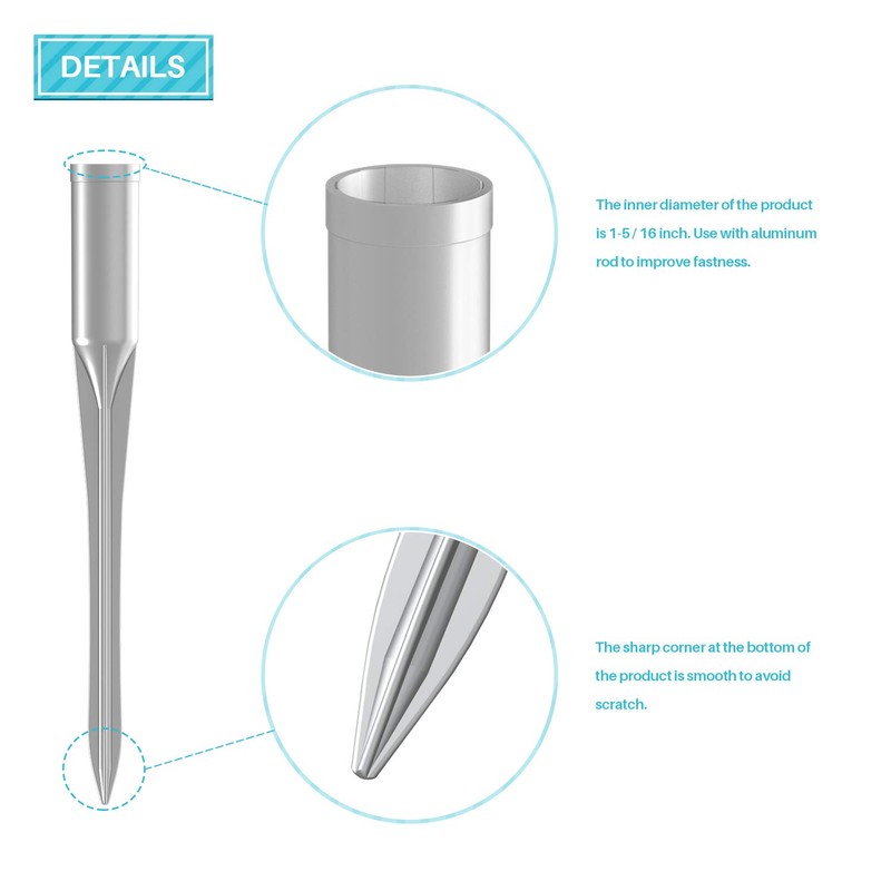 Coarbor Post Pole Ground Spikes Stakes 1-5/16'' Inner Diameter Round