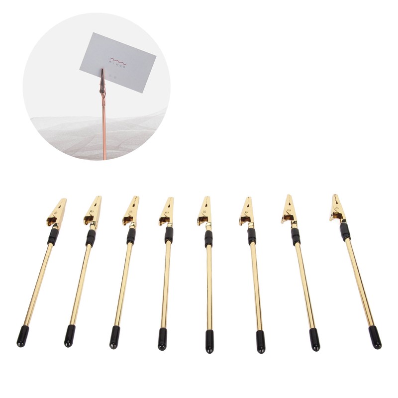 10Pcs Metal Memo Clips Gold Color Electroplated Safe Light Strong