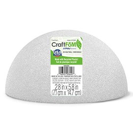 FloraCraft CraftFōM Half Ball 2.8 x 5.8 Inch White