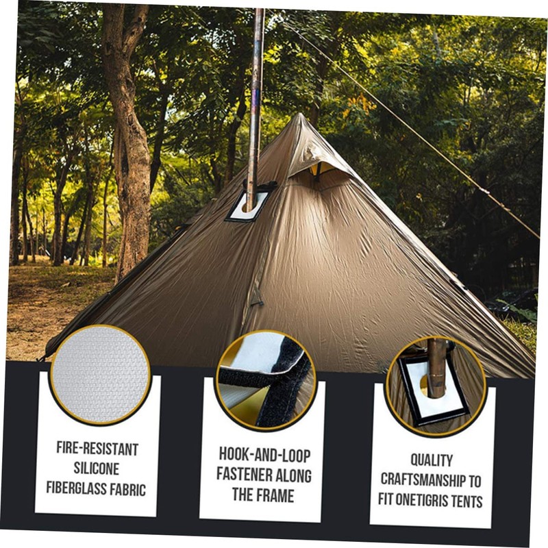 BESPORTBLE Flame-Retardant Stove Jack Cover for Tent Chimney Heat-Resistant for