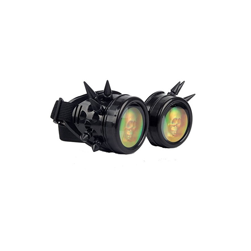 shoperama Steampunk Goggles with Spikes Skull Glasses Burning Man Thorns