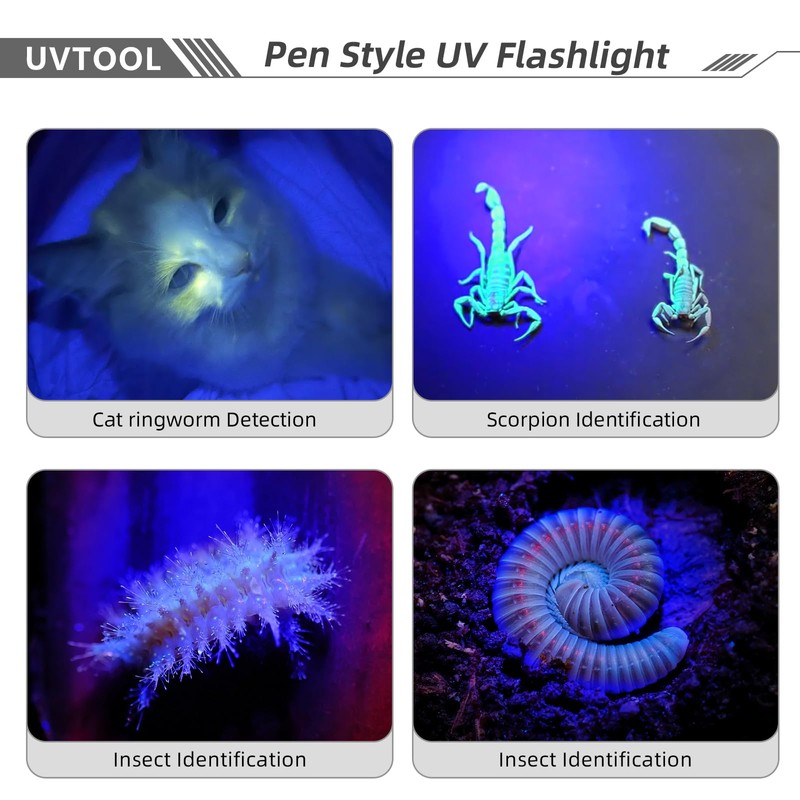 OA2 UV Flashlight 365nm (Pocket Size, black)