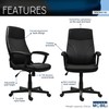 Techni Mobili PU Leather Office Chair with Padded Armrests, Height