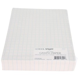 School Smart Double Sided Graph Paper, 8-1/2 x 11 Inches, 1/2 Inch Rule, White, Pack of 500 - 085279