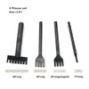 OWDEN 4Pcs. lacing chisels kit (1/8") for leathercraft,1Prong,4Porng,4Prong(Angled),8Prong(set)