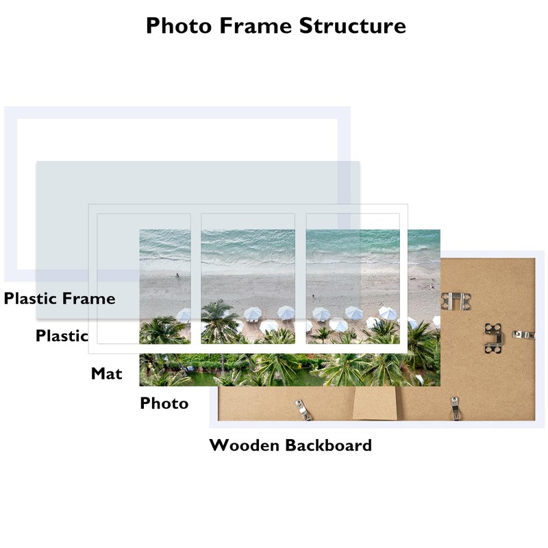 JCJMY 8x16 Picture Frame, 5x7 Collage Picture Frame, Display 3