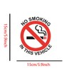 No Smoking Car Stickers 2-Pack – Self Adhesive Vinyl Vehicle