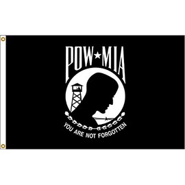 POW MIA Single Sided 5ftx8ft Nylon Flag 5x8 Made In USA 5'x8'