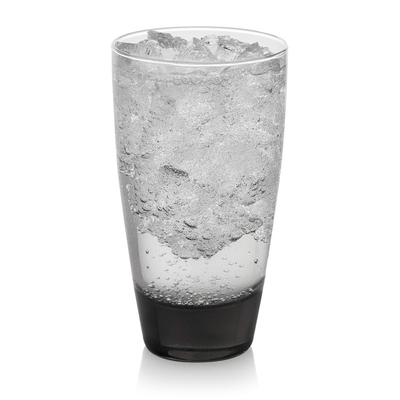 Libbey Classic Rocks and Tumbler Glasses Set of 16, Smoke
