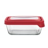 Anchor Hocking TrueSeal Glass Food Storage Container with Lid, Cherry,