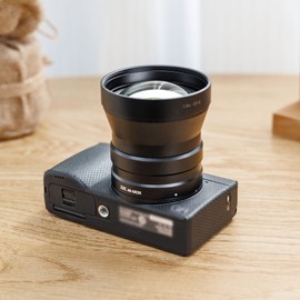 JJC Lens Adapter GA-2 for RICOH GT-2 Tele Conversion Lens on RICOH GR IIIx camera - Replaces RIC. GA-2 Lens Adapter, 49mm filter compatible