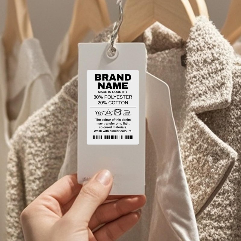FINDAT White Thermal Labels 50 x 80 mm Rectangular Waterproof