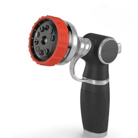 Hose Nozzle,Heavy Duty Metal Garden Hose Nozzles - 10 Spray Patterns Leak-Proof Hose Sprayer Nozzle with Thumb Control, High Pressure Water Hose Nozzle for Watering Plants, Car and Pet