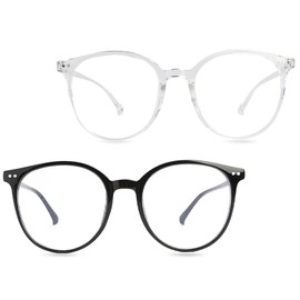 BigCheer 2er-Pack Anti-Blaulicht Brillen mit UV-Schutz, Leichter Rahmen, Ideal für Computer-Nutzer und Leser, Schutzbrille gegen Augenmüdigkeit, Stilvolles Unisex-Design, Blaulichtfilter Technologie