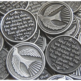 Set of 10 Dove Holy Spirit Pocket Token Coins