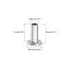 sourcing map Aluminium Flat Head Half Tube Rivets Silver M3