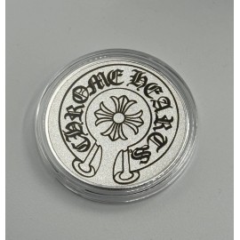 Chrome Hearts Custom Chrome Hearts Silver Plated Coin Circle Chrome Hearts Logo FREE SHIPPING!