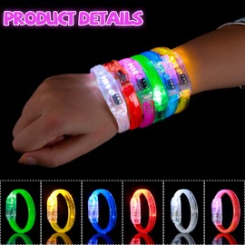 Mikulala 12PCS LED Bracelets Glow In The Dark Light Up Bracelets Toys Party Bag Filling For Christmas Birthday Kids Adult Party Supplies