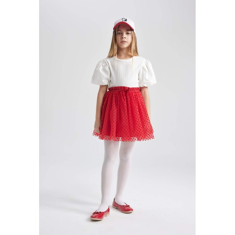 DeFacto Girls' Skirt, red