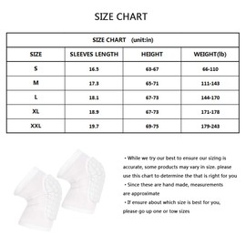 PISIQI - Rodillera de compresión para evitar colisiones, 2 mangas, color blanco, M