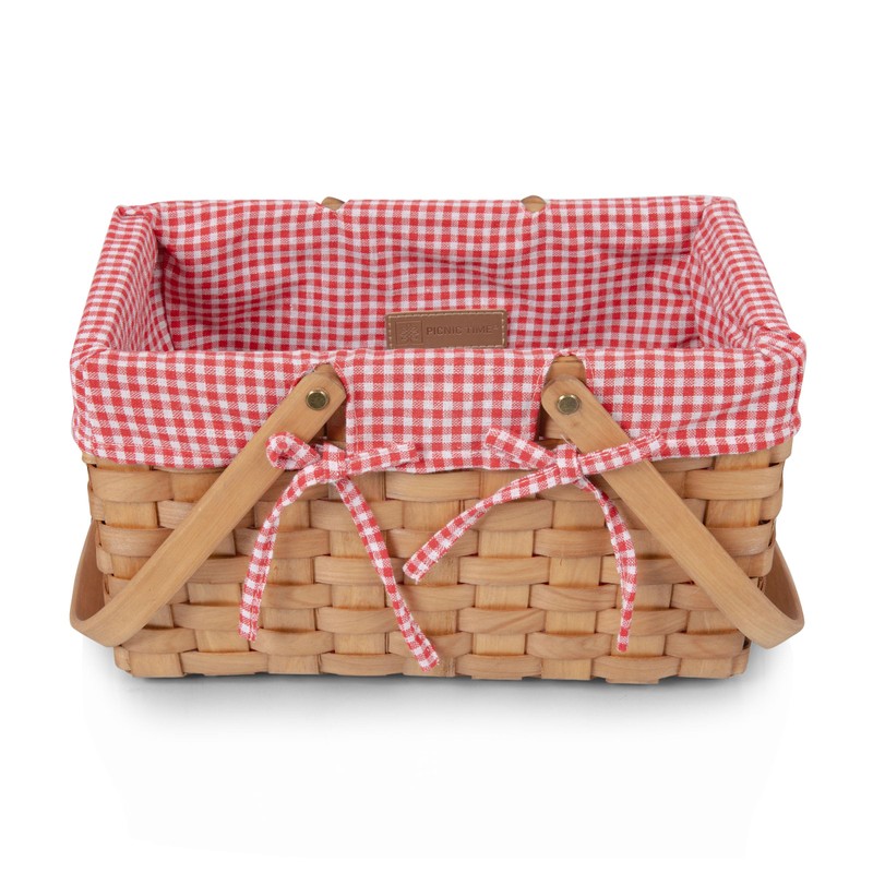 PICNIC TIME Farmhouse Basket, Wicker Basket, Empty Basket, Small Picnic