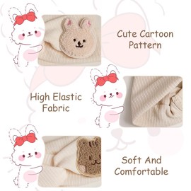 Pack of 2 Flower Headband Baby Beige Squirrel Rabbit Cross Headband Hair Band Knitted Twisted Headband Soft Elastic Headband Baby Girl