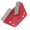3Pcs Diamond Grinding Shoes 30 Grits Trapezoid Concrete Floor Cutting
