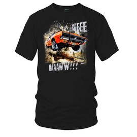 Wicked Metal Dukes car Jump, Yeehaw, Dukes of Hazzard Shirt, Muscle Car Shirt, Dukes Shirt Black