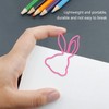 100Pcs Kids Paper Clips Bunny Style Strong Metal Exquisite Color