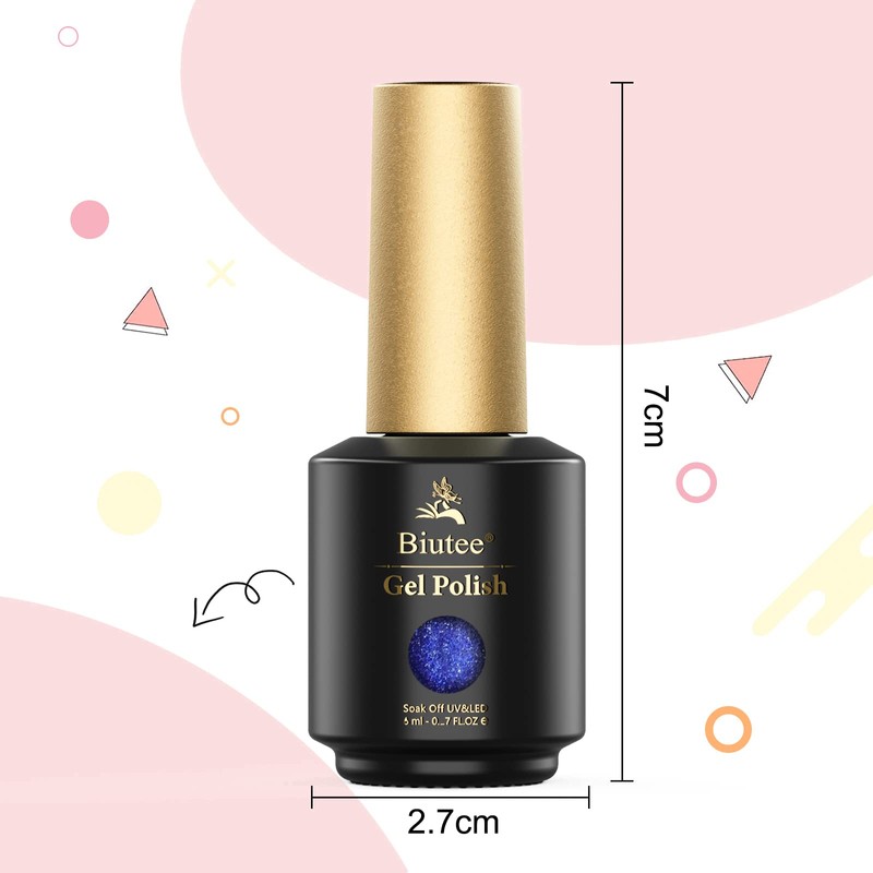 Biutee Magnetic Gel, Cat Eye Gel, 6 Colors, 0.3 fl