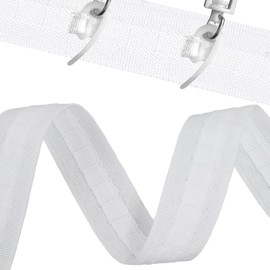 WQNNQW Curtain tape, ruffle tape, curtains, 28 m x 2.5 cm, curtain tape for sewing, ruffle tape, universal tape, ruffle tape for ironing, curtain tape for sewing (1 roll white) for curtain hooks