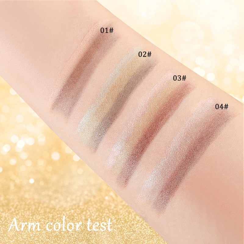 Re. Misoo 4 Pcs Metallic Glitter Eyeshadow Stick Set, 3