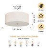 15.7 Inch Flush Mount Ceiling Light Fixture 3-Light Drum Modern