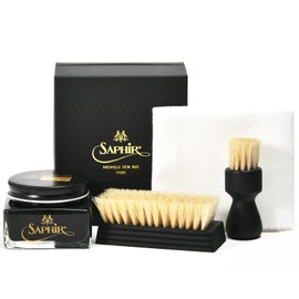 Safir Shoe Polishing Set, Creme 1925 Set, Trial Kit, Shoe Polishing, Father's Day, Valentine's Day, Job Celebration, Black