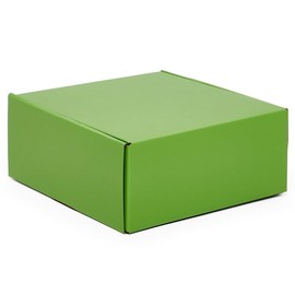 Corrugated Tuck Top Box - Apple Green - 15-1/8" x 11-1/8" x 4" - Case of 10