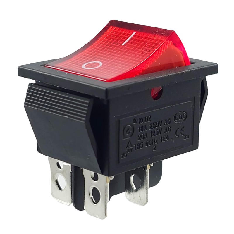 Devices Cord Switch in Black, Robust Housing with Interchangeable Rocker