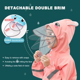 Kids Raincoats for Girls Boys Waterpoof Rainsuit Toddler Poncho 3D Cartoon Children Rainwear L Size