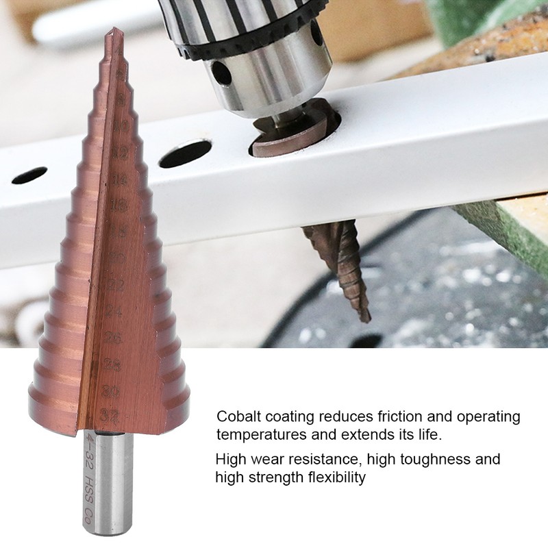 Step Drill Bit Multifunctional High Speed Steel Cobalt Coating M35