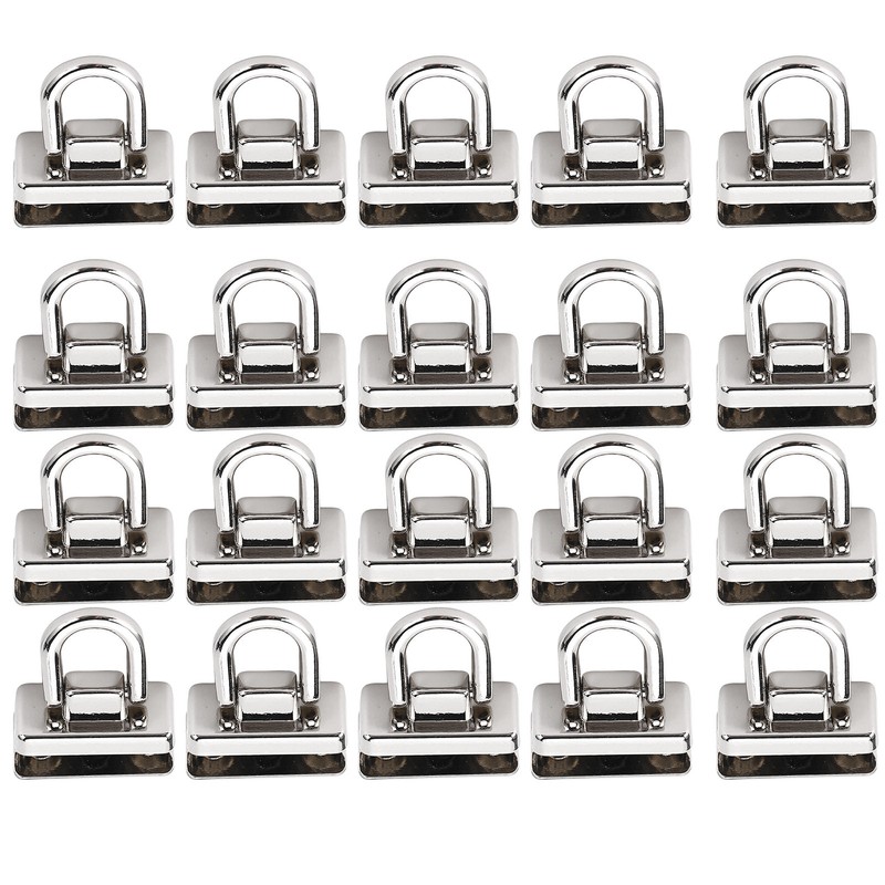 20Pcs D Ring Rivets 360 Rotatable Studs with Screw for