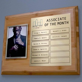 Perpetual Plaques - Great for Employee of The Month, Sponsered and Donated by Plaques and Sporting Awards. Order All Small Plates Now, or One at a Time Later (12 x 15" Photo)