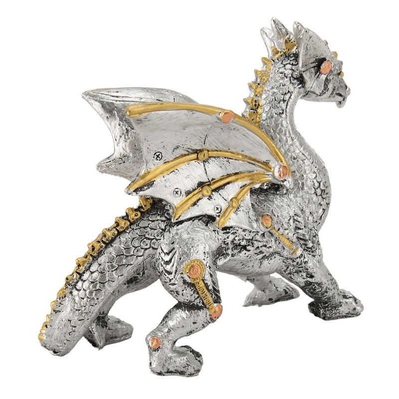 Mechanical Steampunk Dragon Sculpture Decorative Resin Dragon Statue for Bedrooms