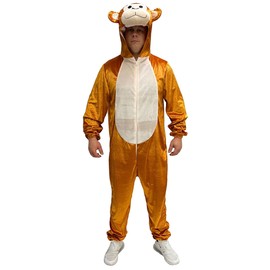 Foxxeo Foxxeo Affen Kostüm für Erwachsene Damen Herren Tier Overall Tierkostüm Größe S-XXXL - Fasching Karneval, Größe:XXXL