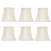 Upgradelights Chandelier Lamp Shades Clip on 4 Inch White Silk