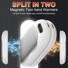 Handwärmer Elektrisch Split Magnetic Wiederaufladbare Taschenwärmer 2er-Pack, 5000mAh Tragbar Handwärmer