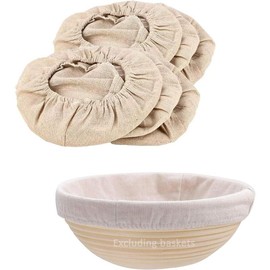6 Packs Round Bread Proofing Basket Cloth Liner Rattan Baking Dough Basket Cover  Rattan Banneton Proofing Cloth(10 Inch) - Color: Elliptic 10inch