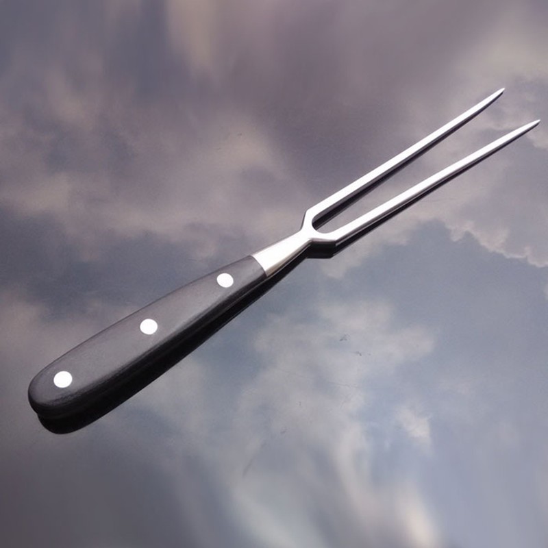 Barbecue Fork with Wooden Handle Stainless Steel Multifunction Nonstick Barbecue