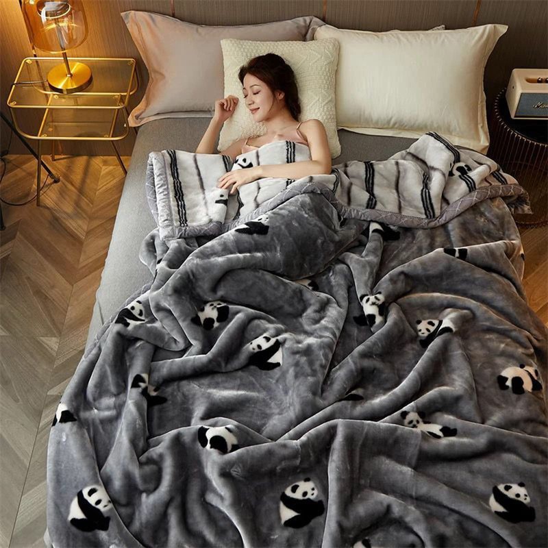 LGYKUMEG Heavy Korean Mink Blanket 71"X87", Fleece Plush Blanket for