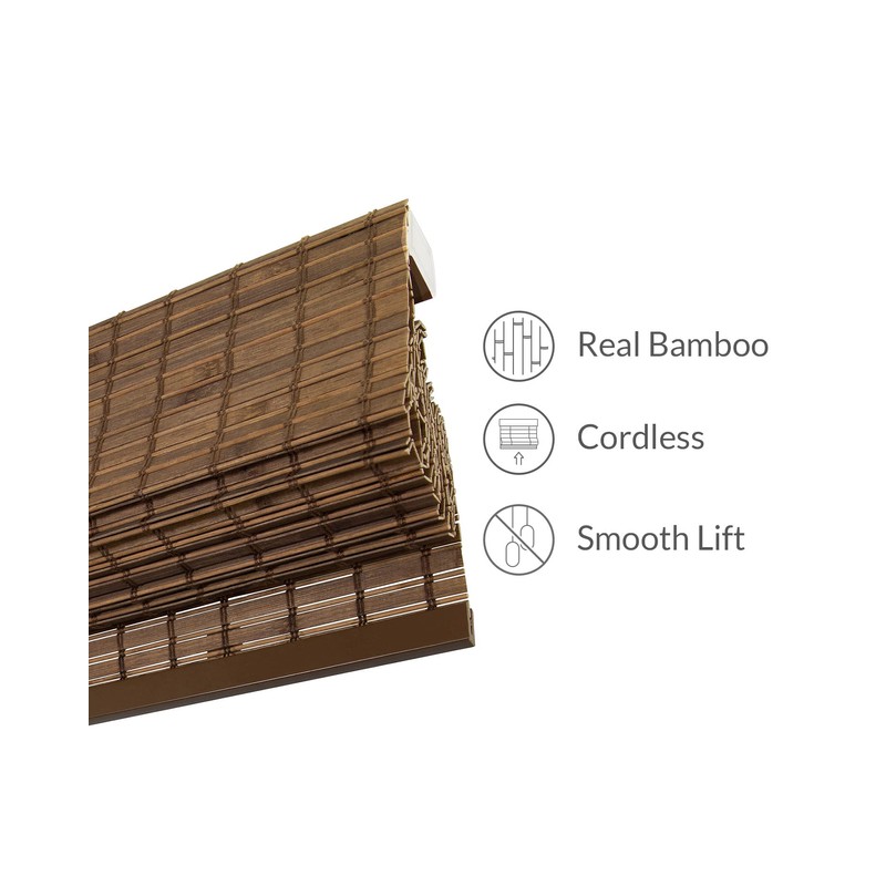 CHICOLOGY Home, Roman Bamboo Patio, Blinds, Window Shade, 23" W