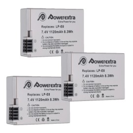 For Canon LP-E8 LC-E8 Battery  for Canon LP-E8 Rebel T2i T3i T4i T5i 550D 600D - 4x battery only