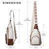 Vulkitty Sling Backpack Chest Bag for Women PU Leather Trendy